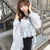 フリルオフショルブラウス