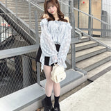 フリルオフショルブラウス