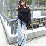 フリルオフショルブラウス