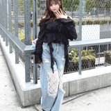 フリルオフショルブラウス