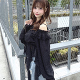 フリルオフショルブラウス