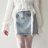 【セット購入10％割♡対象商品】パイピングデニムスカート