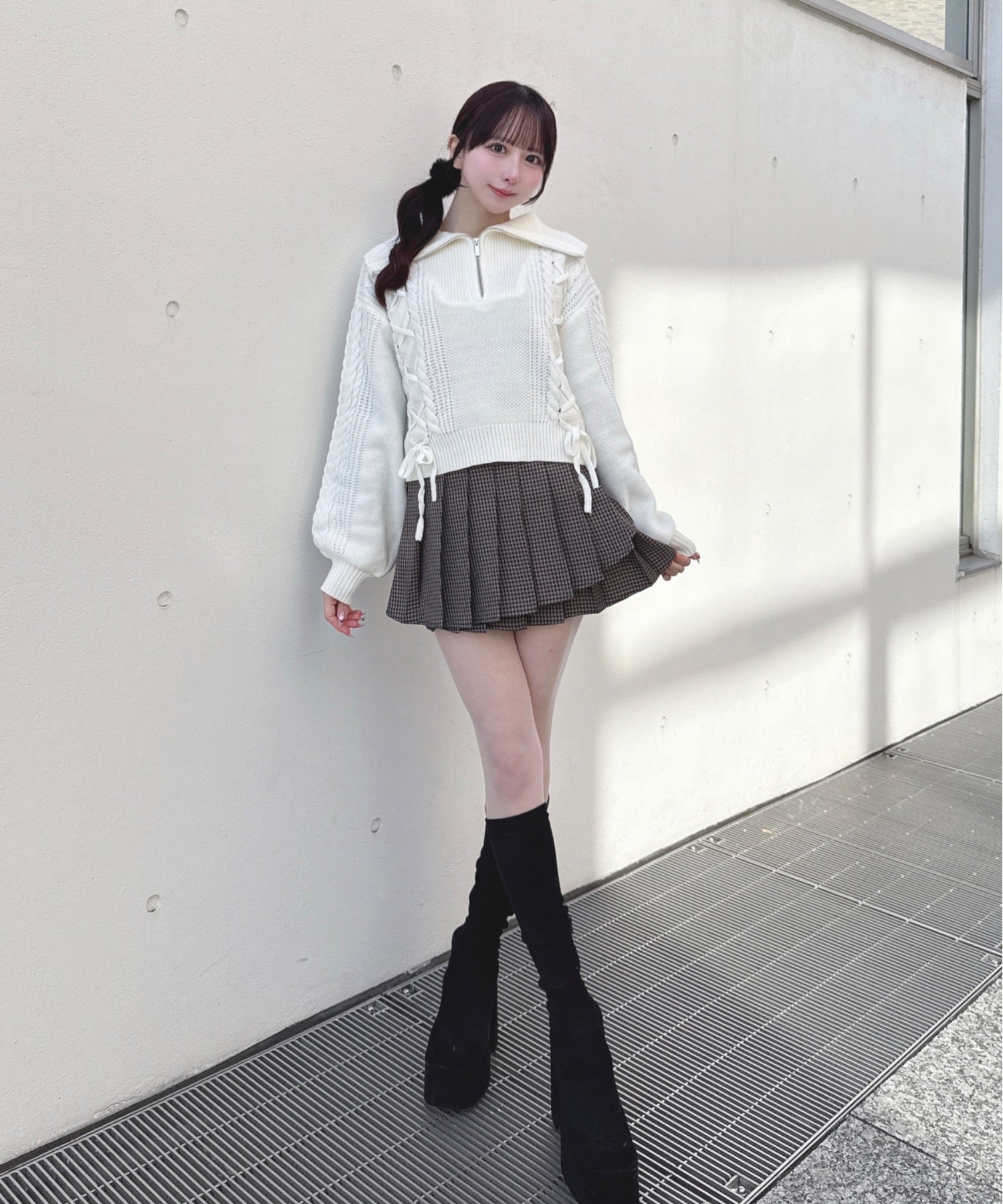 【SALE】ダブルプリーツスカート