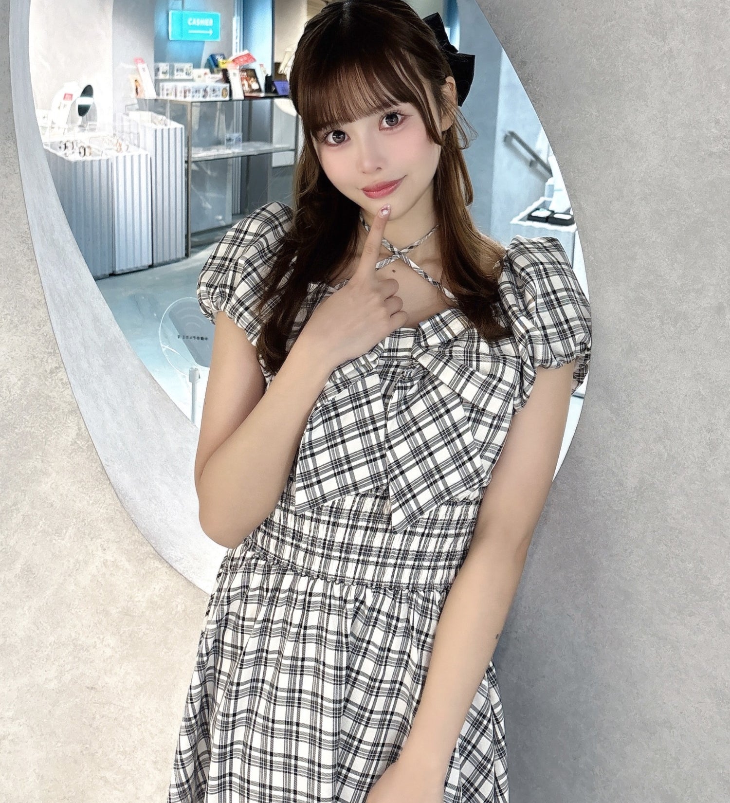 【予約商品 3月下旬発送】リボンオフショルワンピース