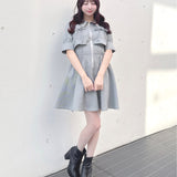 【予約商品 3月下旬発送】レイヤードフロントジップワンピース