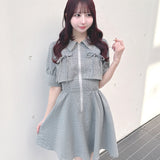 【予約商品 3月下旬発送】レイヤードフロントジップワンピース