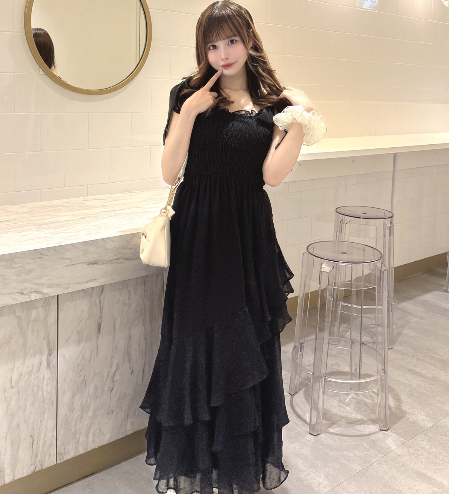 ティアードキャミワンピース