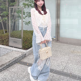 レースフリルカーデ