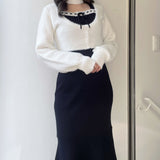 【予約商品 12月上旬お届け】ボレロアンサンブルニットワンピース