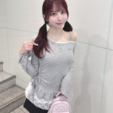 ペプラムティアードトップス