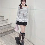 ペプラムティアードトップス