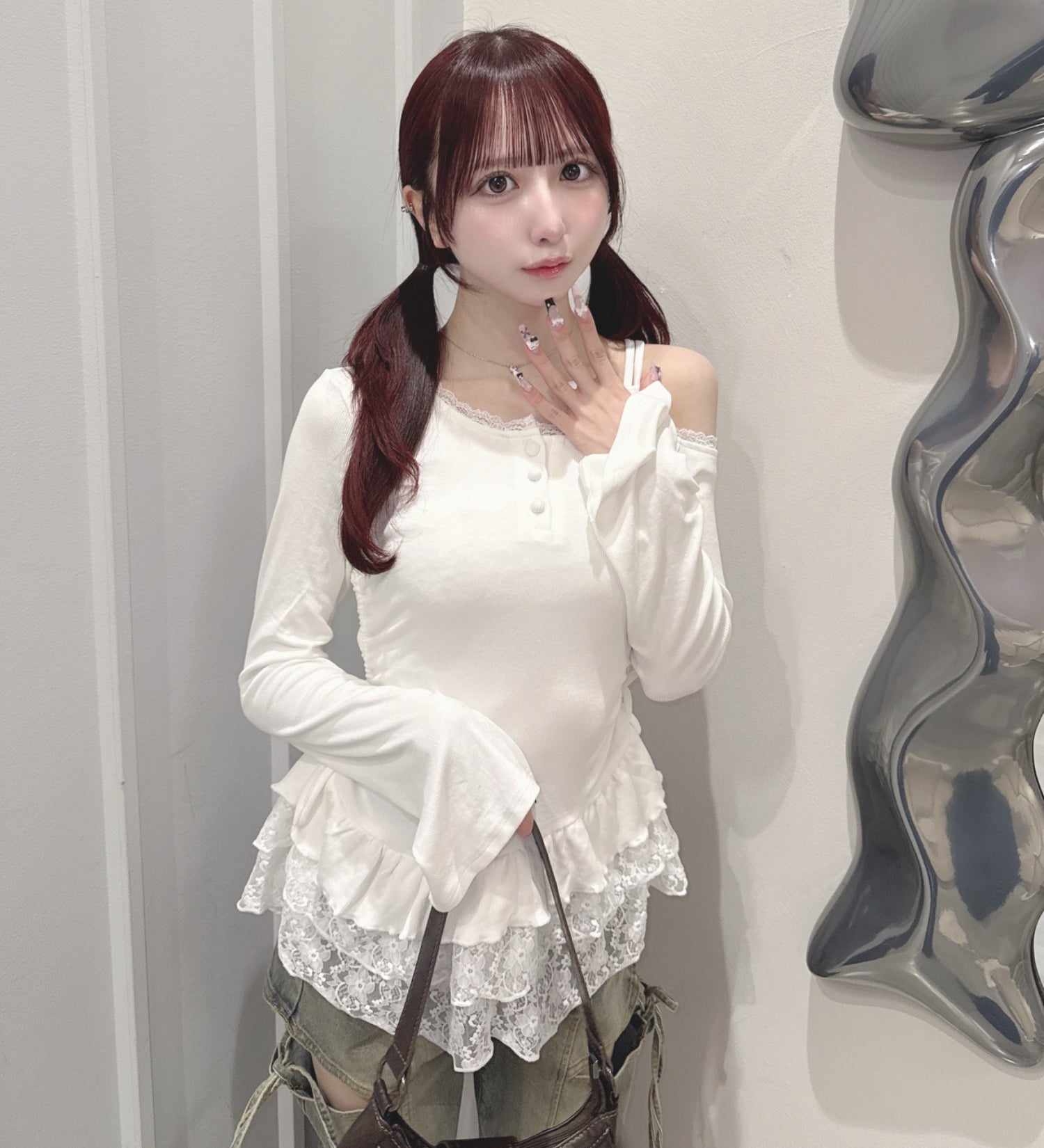 ペプラムティアードトップス