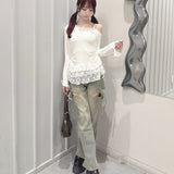 ペプラムティアードトップス