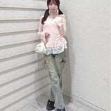 ペプラムティアードトップス