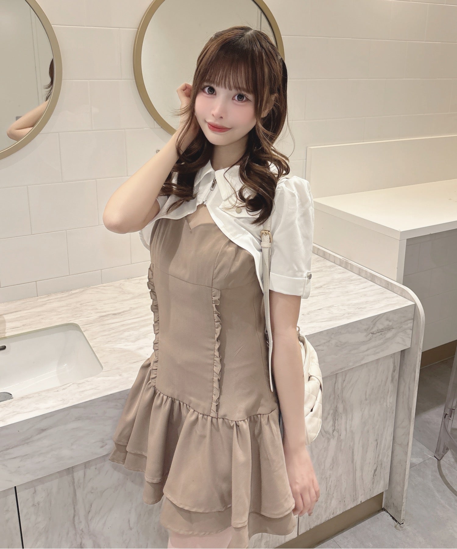 【SALE】シャツアンサンブルワンピース