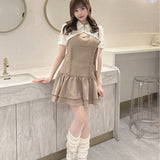 【SALE】シャツアンサンブルワンピース