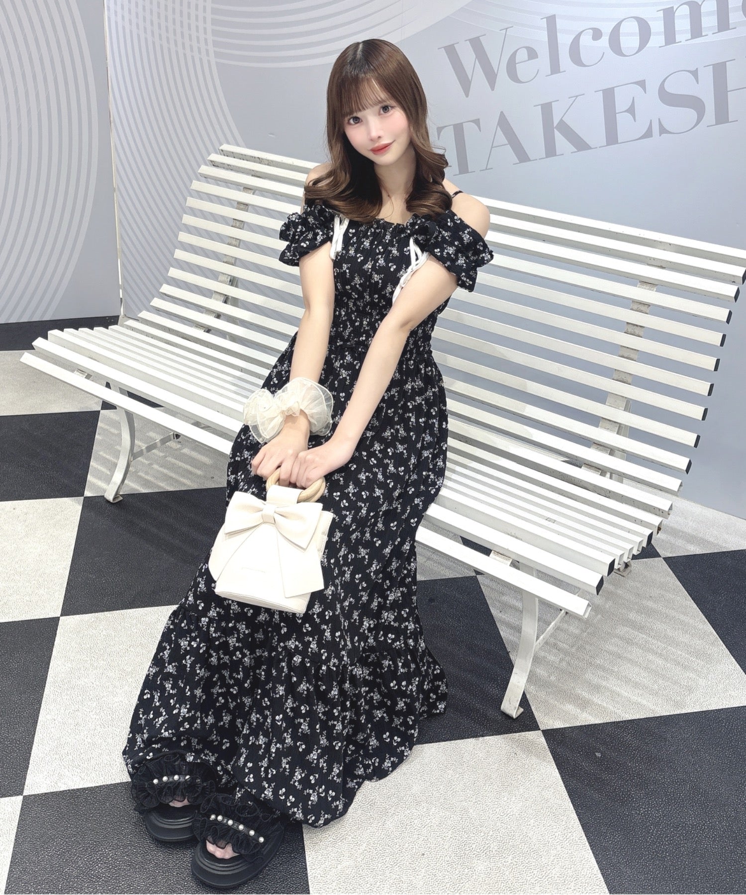 2wayロングキャミワンピース