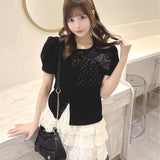 【予約商品 4月下旬発送】リボンアシメトップス