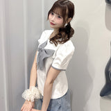 【予約商品 4月下旬発送】リボンアシメトップス