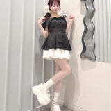 オフショルペプラムブラウス