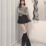 長袖アシメドロストカットソー