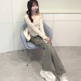 長袖アシメドロストカットソー