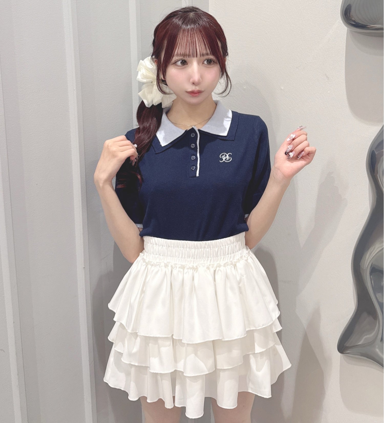 ダブルカラーポロニット