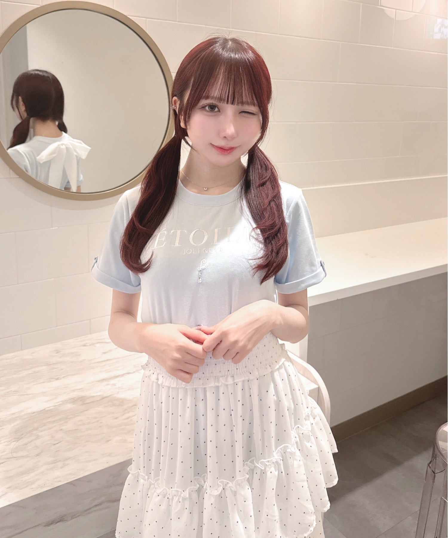 バックリボンTシャツ