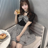 【一部予約商品6月末お届け予定】半袖リボンアンサンブルワンピース