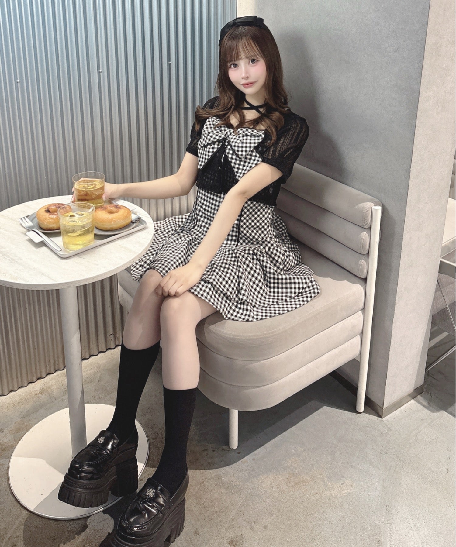 半袖リボンアンサンブルワンピース – PARK by one way（パークバイ