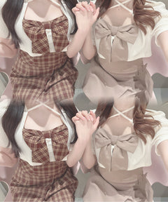 【SET UP対応♡】リボンアンサンブルトップス