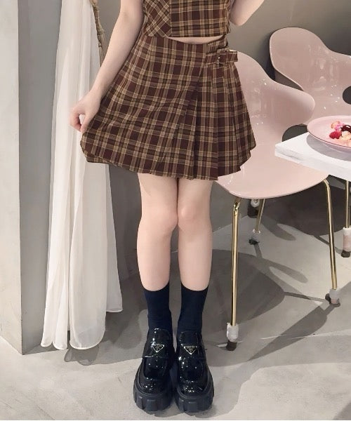 【SET UP対応♡】サイドベルトラップスカート