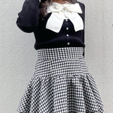 リボンレイヤードニット