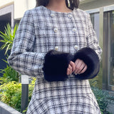 【セットアップ対応アイテム】 ファー付ノーカラージャケット