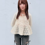 【一部予約商品】ローズペプラムキャミ