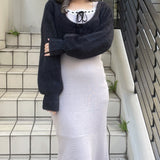 【予約商品 12月上旬お届け】ボレロアンサンブルニットワンピース