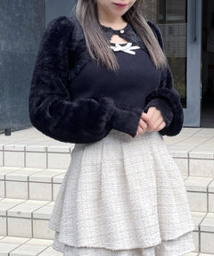 ボレロレイヤードニット