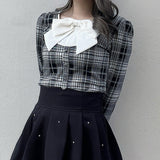 リボンレイヤードトップス