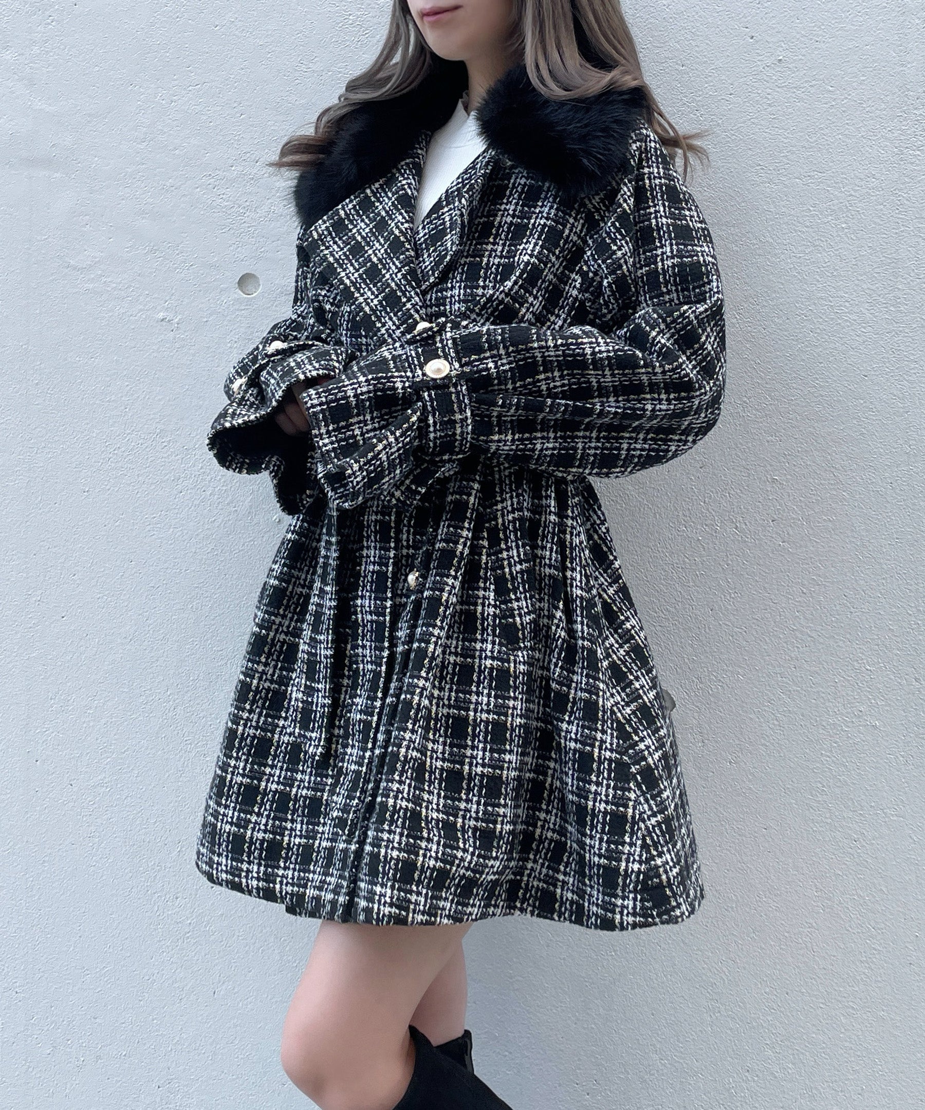 予約商品 11月上旬発送】 ティペット付きハーフコート – PARK by