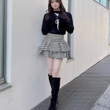 ツイードティアードミニスカート