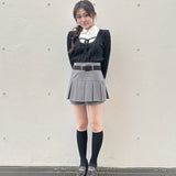 レイヤードケーブルニット