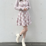 フロントアキリボンニットワンピース