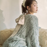 【予約商品12月中旬発送】バックリボンダーリンニット