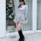 ボレロレイヤードニット