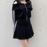 リボンオフショルセットアップ