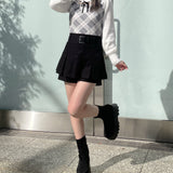 ベルト付きスカパン