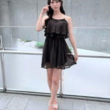 【一部商品７月中旬お届け予定】アメスリフリルレイヤードロングワンピース