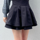 【abcボトムス10％割♡】ダブルフレアスカート