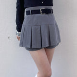 【abcボトムス10％割♡】ベルト付きスカパン