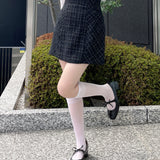 チェック台形スカート